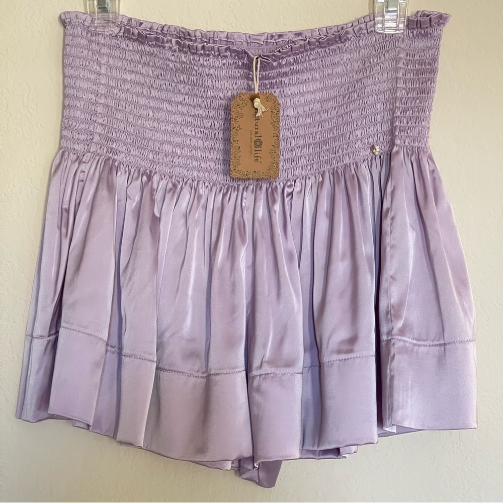 Natural Life Daisy Smocked Shorts Lavender Size M - Picture 1 of 14